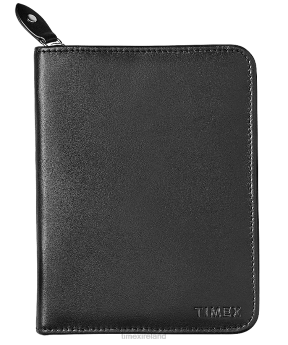 Watches | Black Men Timex Leather Folio Case and Passport Holder For Two Watches R6JT290