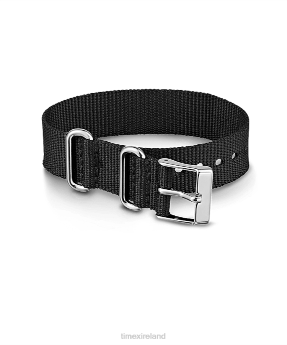Straps | Black Unisex Timex 16mm Fabric Slip-Thru Single Layer Strap R6JT501