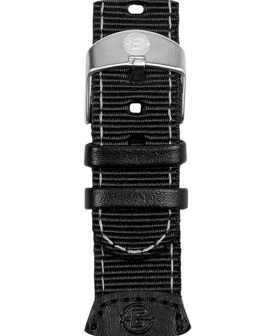 Straps | Black Unisex Timex 16mm Fabric with Leather Strap R6JT514