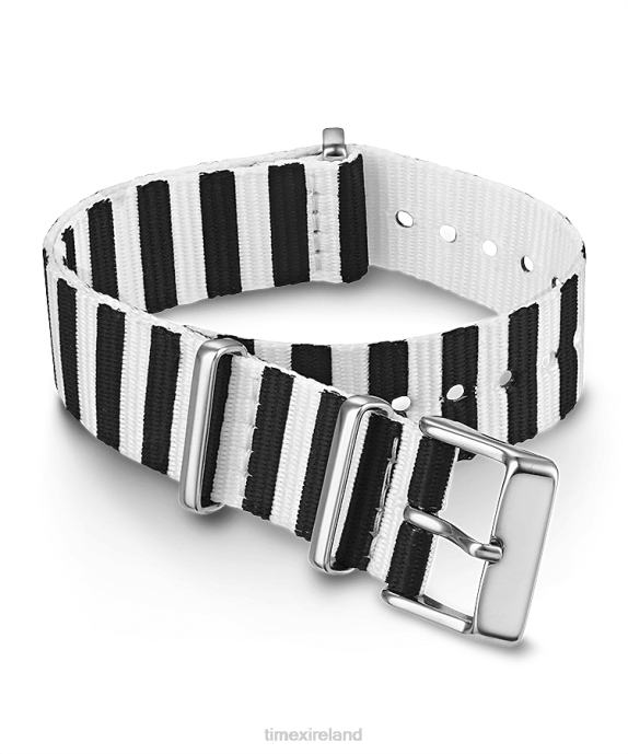 Straps | Black Unisex Timex 18mm Fabric Slip-Thru Double Layer Strap R6JT512