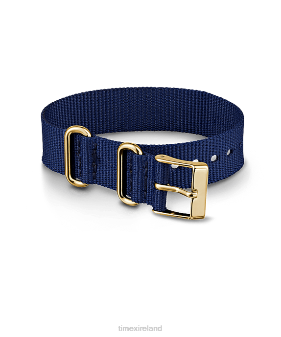 Straps | Blue Unisex Timex 16mm Fabric Slip-Thru Single Layer Strap R6JT511