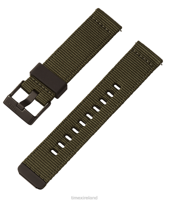 Straps | Green Unisex Timex 22mm Quick-Release Fabric Strap R6JT541