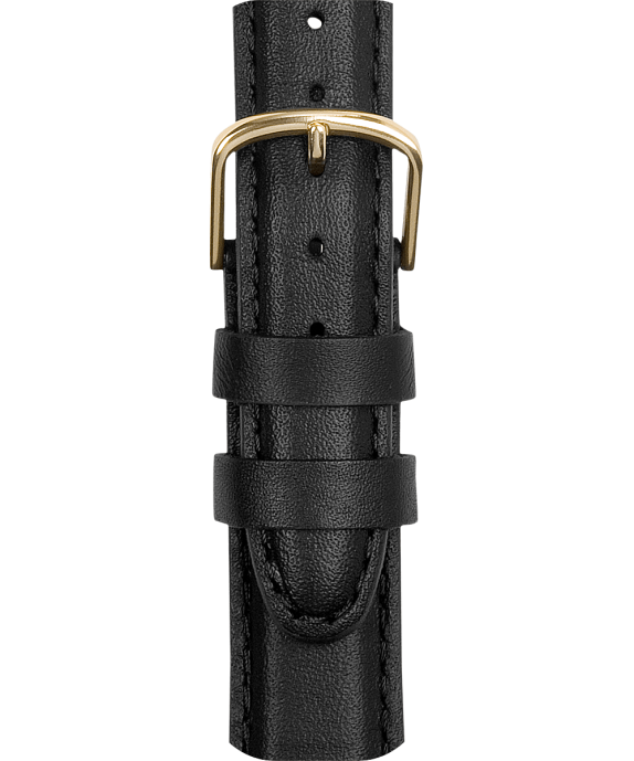 Straps | Black/Smooth Unisex Timex 18mm Leather Strap R6JT483