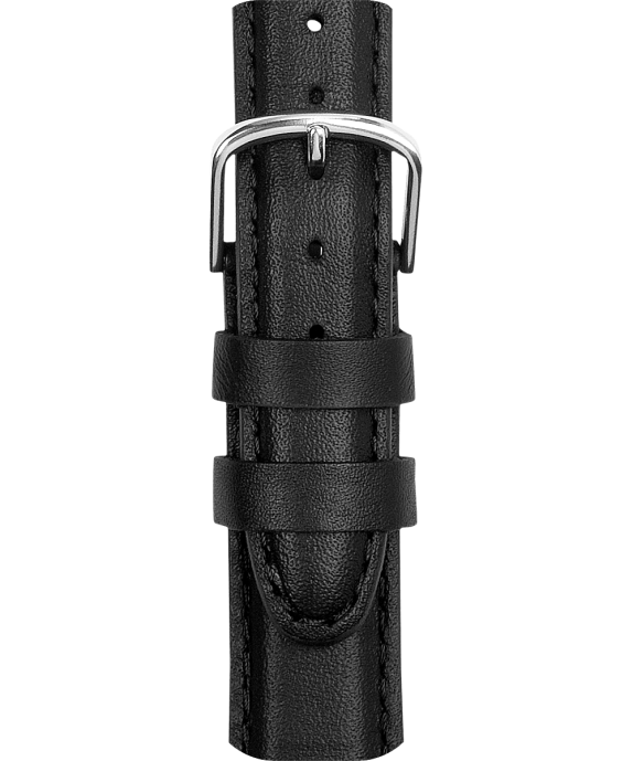 Straps | Black Unisex Timex 18mm Leather Strap R6JT464