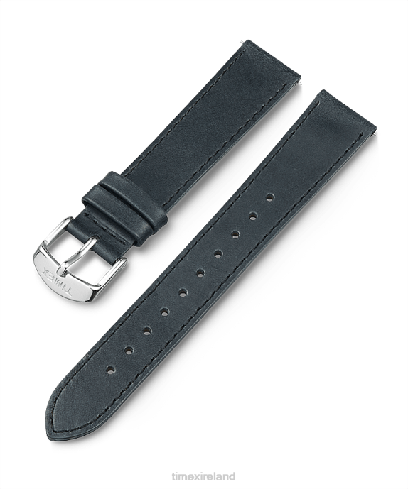 Straps | Black Unisex Timex 18mm Leather Strap R6JT478