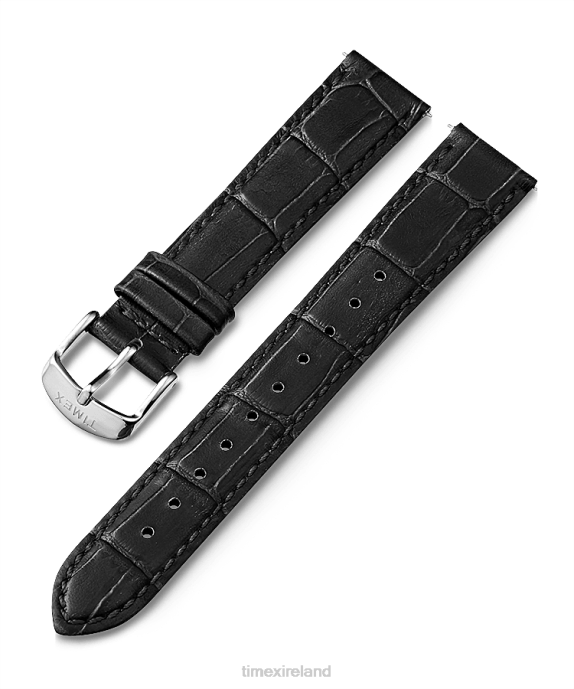 Straps | Black Unisex Timex 18mm Quick Release Leather Strap R6JT415