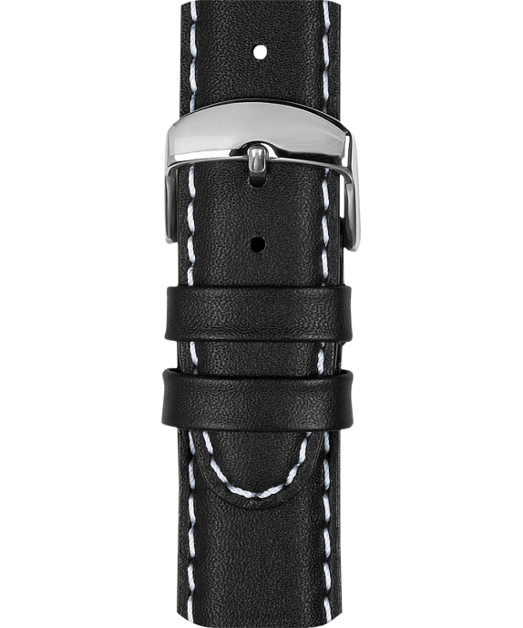 Straps | Black Unisex Timex 20mm Leather Strap R6JT431