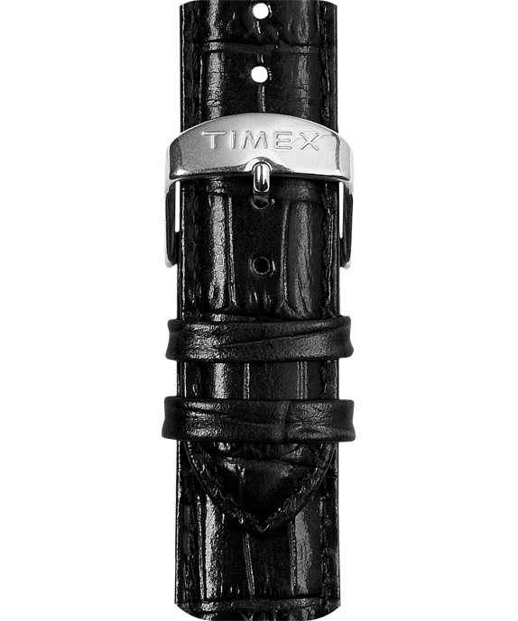 Straps | Black Unisex Timex 20mm Leather Strap R6JT482