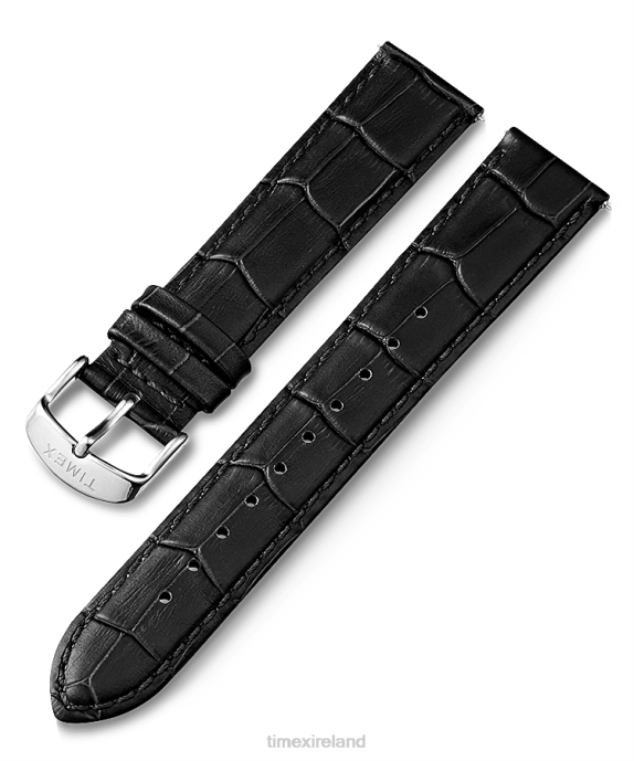 Straps | Black Unisex Timex 20mm Quick Release Leather Strap R6JT469