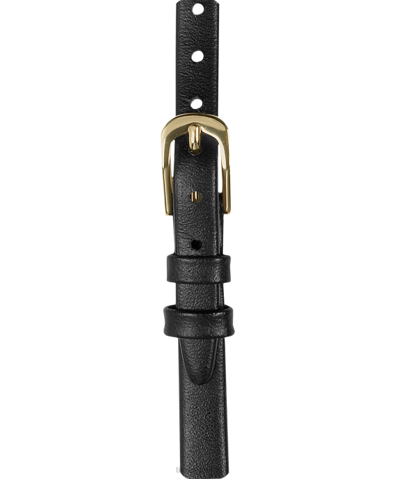 Straps | Black Unisex Timex 9mm Leather Strap R6JT443