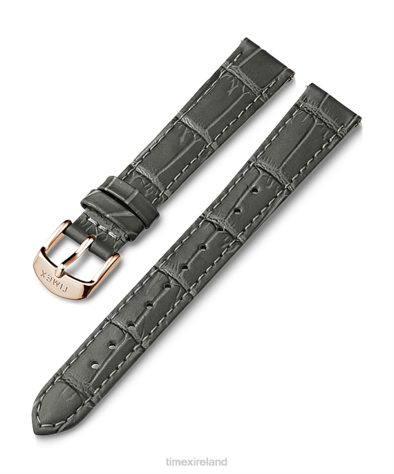 Straps | Gray Unisex Timex 16mm Leather Strap R6JT455