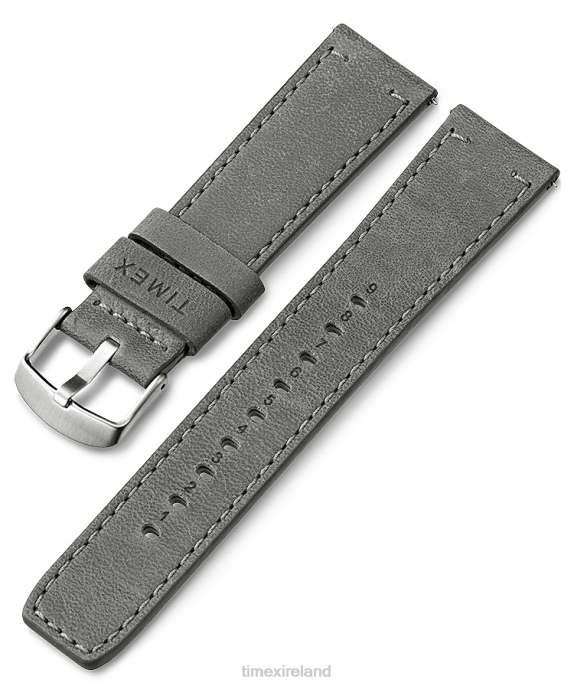 Straps | Gray Unisex Timex 22mm Quick Release Leather Strap R6JT459
