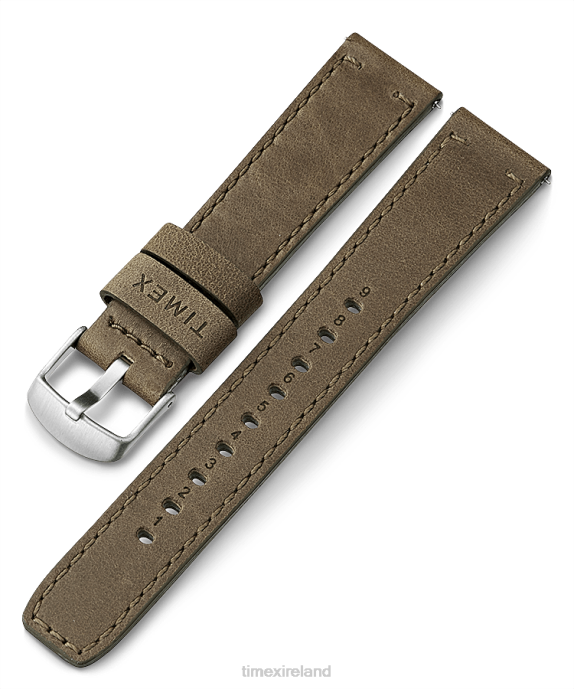 Straps | Green Unisex Timex 20mm Quick Release Leather Strap R6JT416