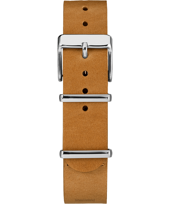 Straps | Tan Unisex Timex 18mm Leather Slip-Thru Double Layer Strap R6JT420