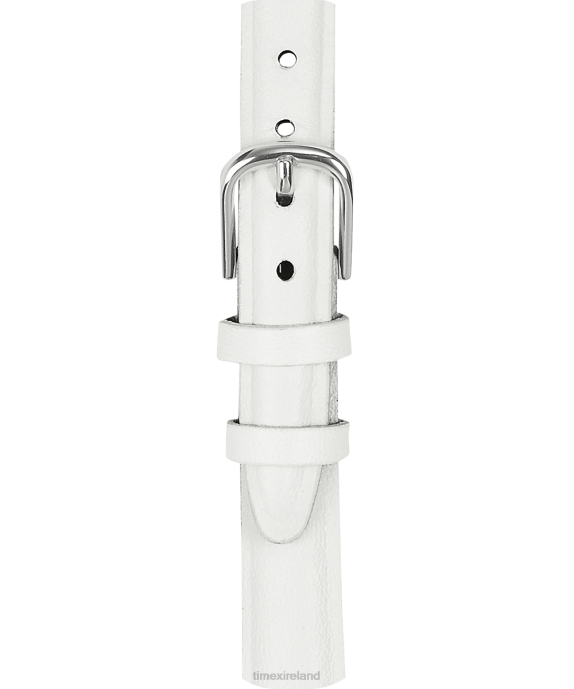 Straps | White Unisex Timex 12mm Leather Strap R6JT434