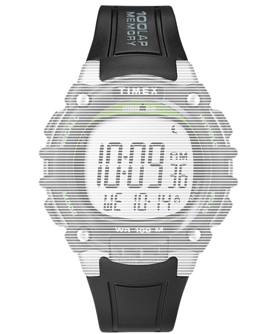 Straps | Black Unisex Timex Replacement 18mm Resin Strap Watch for Ironman 100 Lap Modular R6JT554