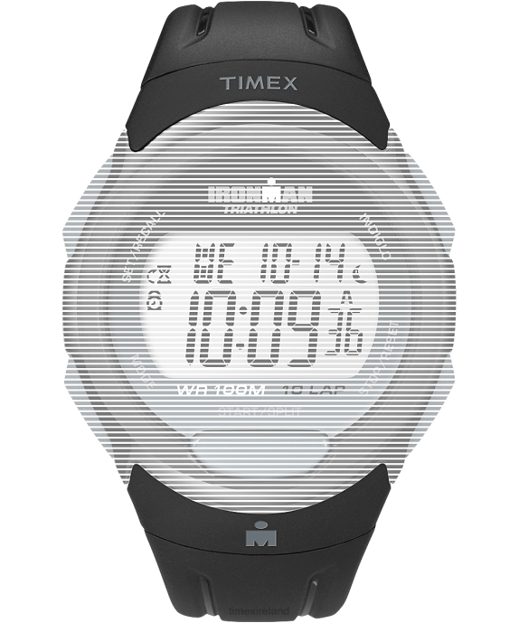 Straps | Black Unisex Timex Replacement Strap for IRONMAN Essential 10 Full-Size R6JT549