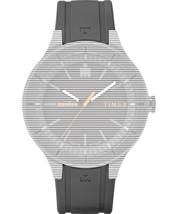 Straps | Gray Unisex Timex Replacement 20mm Silicone Strap for Ironman Essential R6JT608