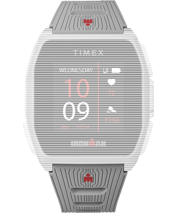 Straps | Gray Unisex Timex Replacement 24MM Silicone Strap for IRONMAN R300 GPS R6JT565