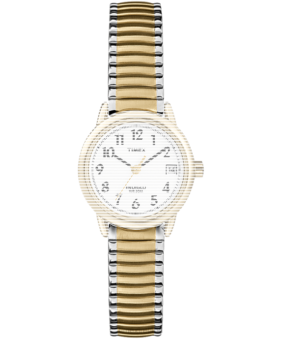 Straps | Two-Tone Unisex Timex Replacement Strap for Easy Reader R6JT643