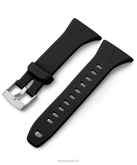 Straps | Black Unisex Timex 21mm Quick Release Silicone Strap R6JT681