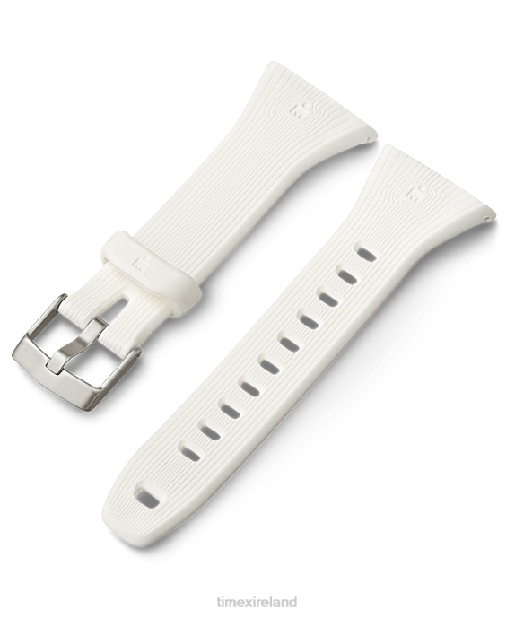 Straps | White Unisex Timex 21mm Quick Release Silicone Strap R6JT682