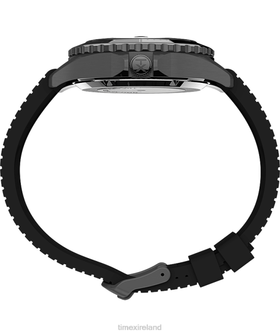 Watches | Black Men Timex Navi XL Automatic 41mm Synthetic Rubber Strap Watch R6JT43