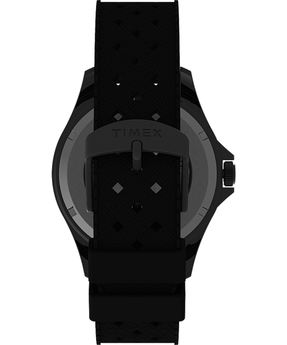 Watches | Black Men Timex Navi XL Automatic 41mm Synthetic Rubber Strap Watch R6JT43