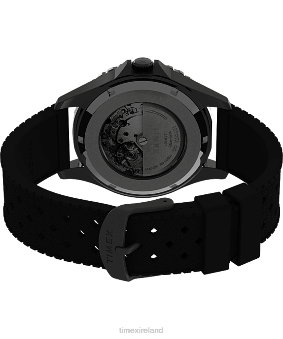 Watches | Black Men Timex Navi XL Automatic 41mm Synthetic Rubber Strap Watch R6JT43