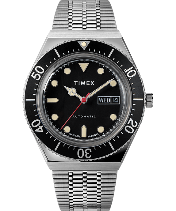 Watches | Stainless-Steel/Black Men Timex M79 Automatic 40mm Stainless Steel Bracelet Watch R6JT44