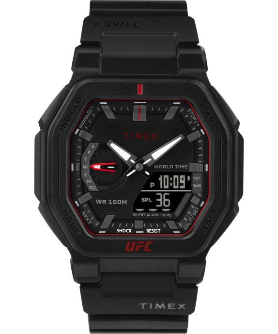 Watches | Black/Red Men Timex UFC Colossus 45mm Resin Strap Watch R6JT249