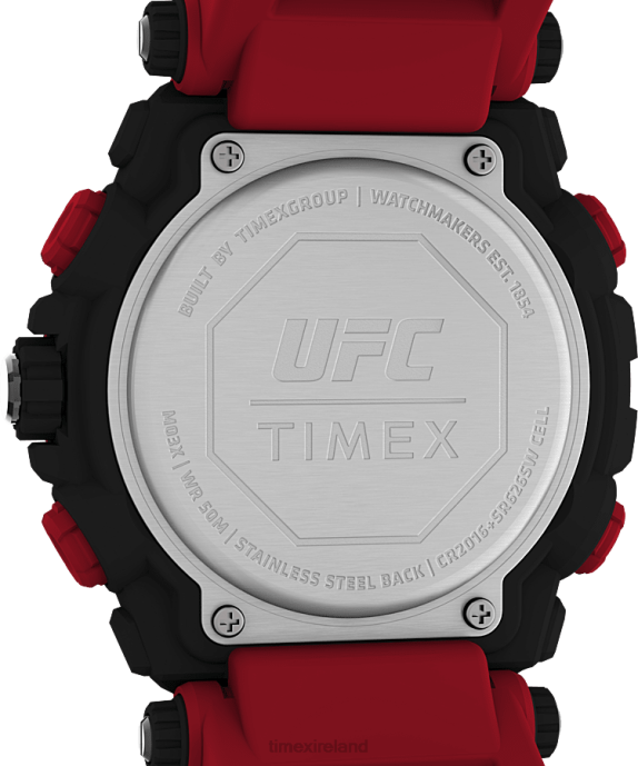Watches | Black/Red Men Timex UFC Impact 50mm Resin Strap Watch R6JT246