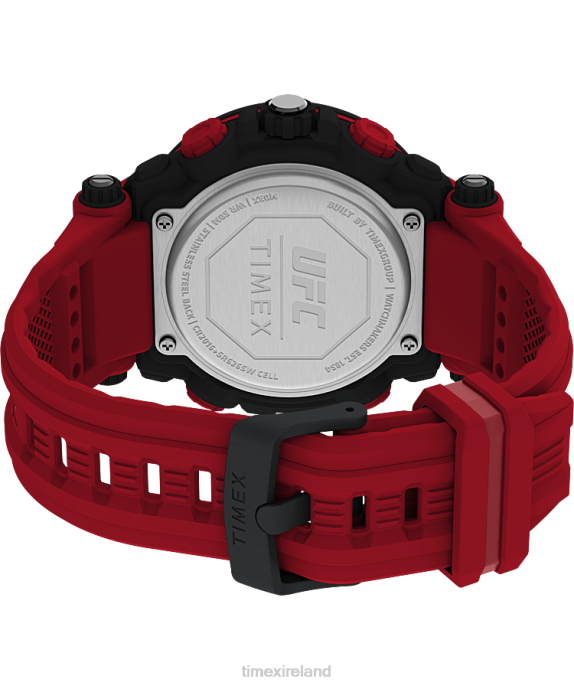 Watches | Black/Red Men Timex UFC Impact 50mm Resin Strap Watch R6JT246