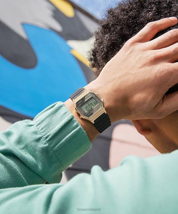 Watches | Gold-Tone/Black Men Timex T80 34mm Resin Strap Watch R6JT263