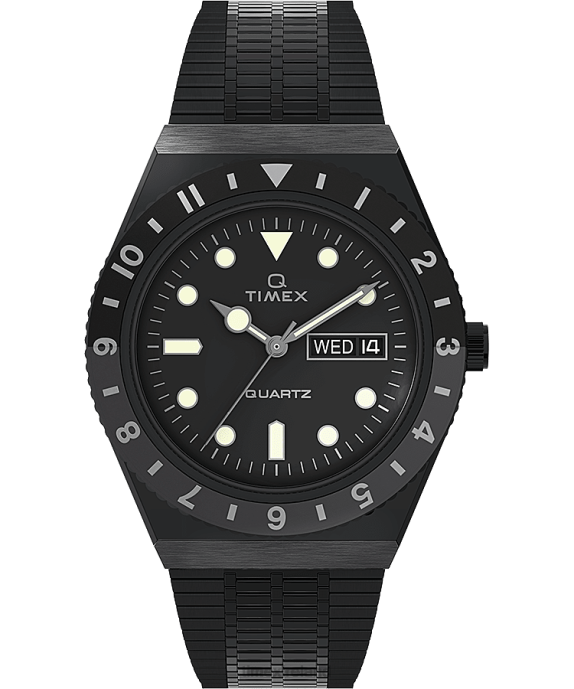 Watches | Black/Stainless-Steel Men Q Timex Reissue 38mm Stainless Steel Bracelet Watch R6JT135