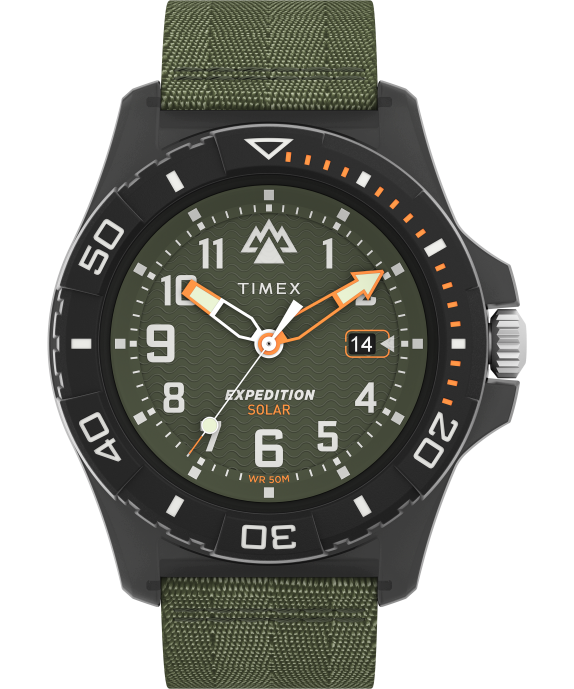 Watches | Gray/Green Men Timex Expedition North Freedive Ocean 46mm Recycled Fabric Strap Watch R6JT137