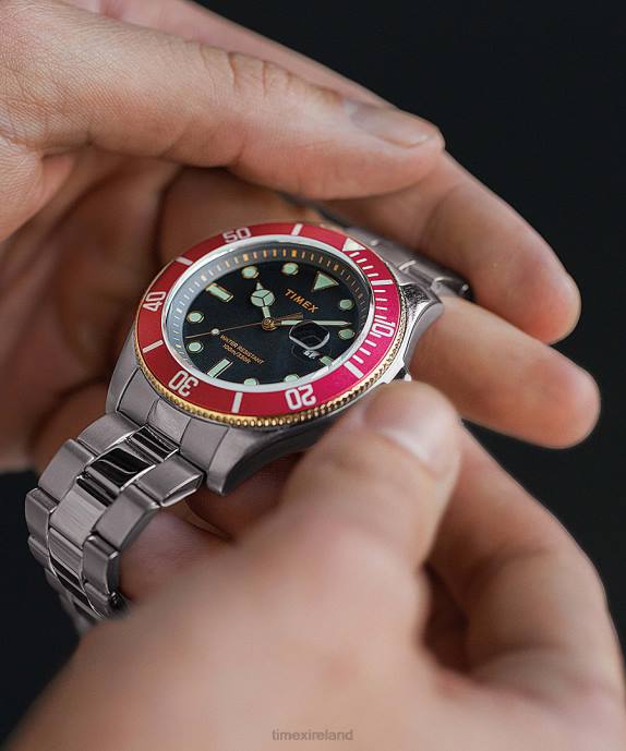 Watches | Silver-Tone/Stainless-Steel/Black Men Timex Harborside Coast 43mm Bracelet Watch R6JT136