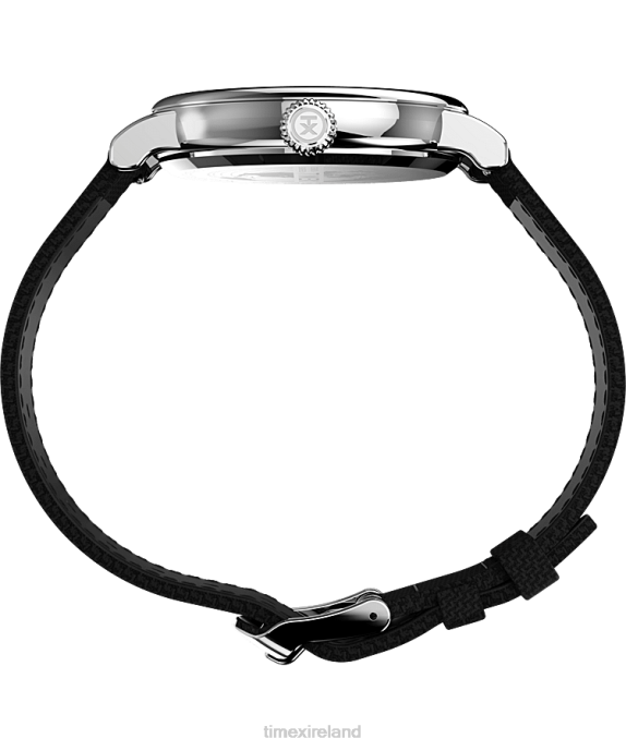 Watches | Silver-Tone/Black/Green Men Timex Standard 40mm Fabric Strap Watch R6JT200