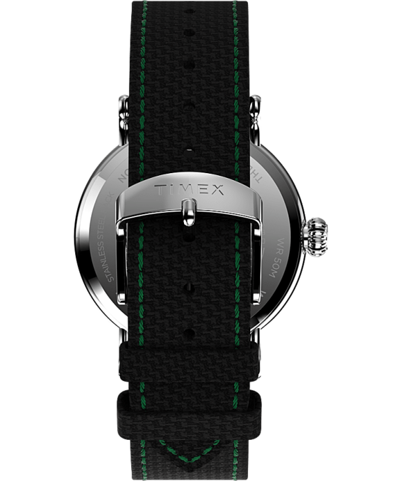 Watches | Silver-Tone/Black/Green Men Timex Standard 40mm Fabric Strap Watch R6JT200