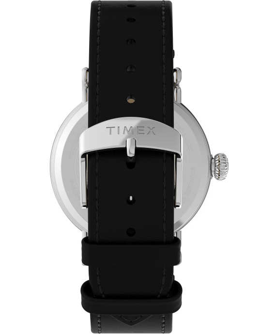 Watches | Silver-Tone/Black/White Men Timex Standard x Peanuts Featuring Snoopy Happy Birthday 40mm Leather Strap Watch R6JT204