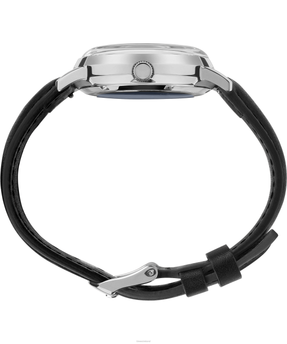 Watches | Stainless-Steel/Black/Cream Men Timex x Brooks Brothers Marlin Automatic 38mm Leather Strap and Fabric Strap Set R6JT174