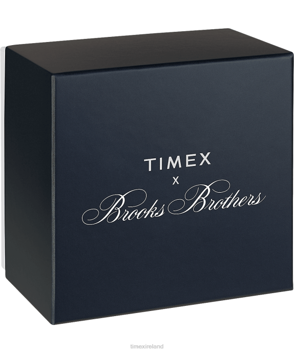 Watches | Stainless-Steel/Black/Cream Men Timex x Brooks Brothers Marlin Automatic 38mm Leather Strap and Fabric Strap Set R6JT174