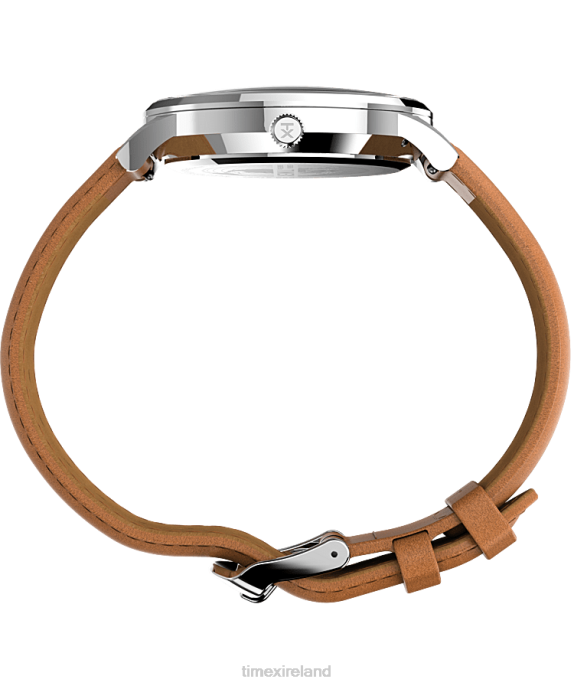 Watches | Stainless-Steel/Tan/Blue Men Timex Waterbury Classic 40mm Leather Strap Watch R6JT237