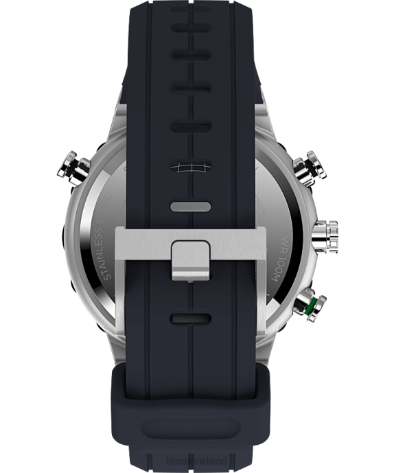 Watches | Stainless-Steel/Blue Men Timex Expedition North Tide-Temp-Compass 45mm Silicone Strap Watch R6JT36