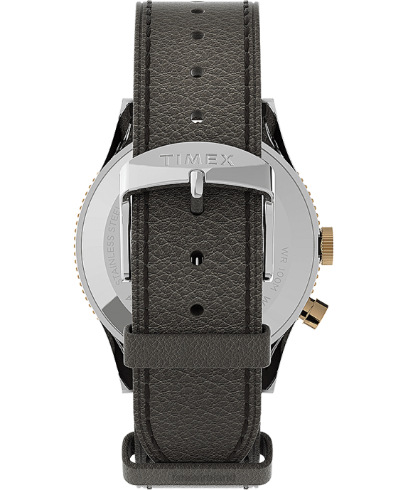 Watches | Stainless-Steel/Brown/Blue Men Timex Waterbury Traditional GMT 39mm Leather Strap Watch R6JT5