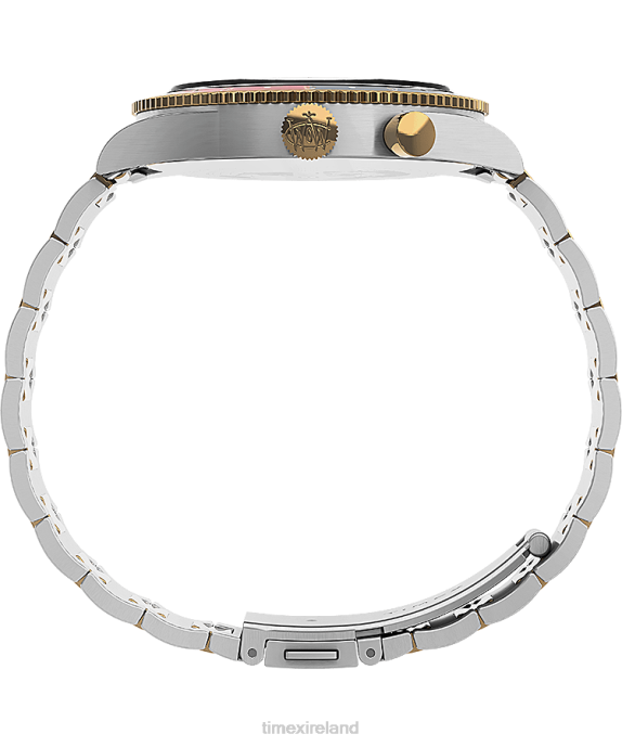 Watches | Stainless-Steel/Two-Tone/Blue Men Timex Waterbury Traditional GMT 39mm Stainless Steel Bracelet Watch R6JT18