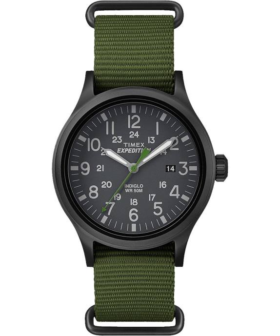 Watches | Black/Green Men Timex Expedition Scout 40mm Fabric Strap Watch R6JT304