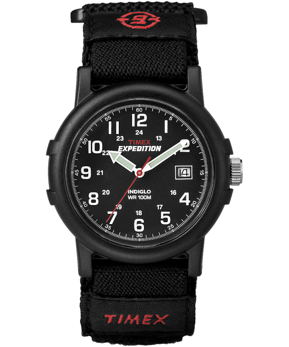 Watches | Black Men Timex Expedition Camper 38mm Fabric FAST WRAP Watch R6JT302