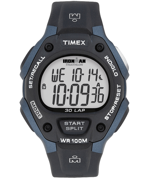 Watches | Blue/Black Men Timex IRONMAN Classic 30 Full-Size Resin Strap Watch R6JT299
