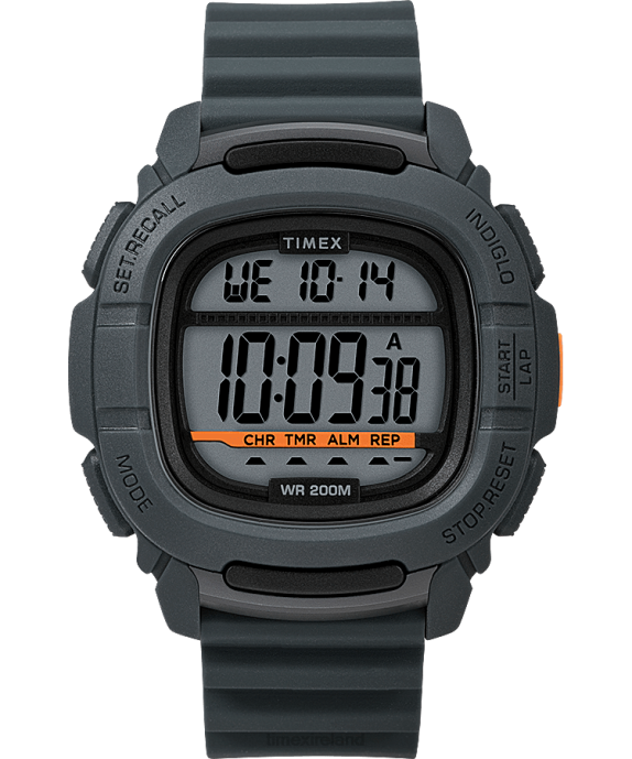 Watches | Gray Men Timex Command 47mm Silicone Strap Watch R6JT288